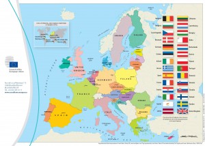 Carte des États membres de l'UE en 2014 (EN)